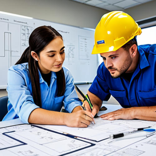 Home 6 **
A group of fully clothed gas technicians, wearing professional uniforms and hard hats, collaboratively studying blueprints around a table in a brightly lit training room. The room includes whiteboards with diagrams and safety checklists. Everyone has perfect anatomy and correct proportions. Modest clothing is worn. Safe for work, appropriate content, family-friendly, professional, well-formed hands, proper finger count, natural body proportions.
**