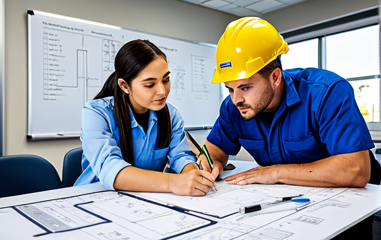 **
A group of fully clothed gas technicians, wearing professional uniforms and hard hats, collaboratively studying blueprints around a table in a brightly lit training room. The room includes whiteboards with diagrams and safety checklists. Everyone has perfect anatomy and correct proportions. Modest clothing is worn. Safe for work, appropriate content, family-friendly, professional, well-formed hands, proper finger count, natural body proportions.
**