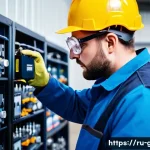 가스 자격증 취득과 경력관리 병행 전략 - A professional gas equipment technician in a clean, modern industrial workshop, wearing protective w...