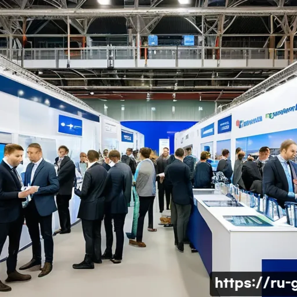 가스 자격증 소지자를 위한 취업 박람회 정보 - A professional job fair scene focused on gas equipment specialists in a large, modern exhibition hal...